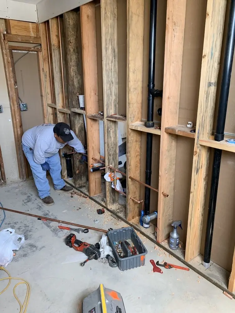 Commercial rough-in plumbing for Water Heater Replacement in Oakland Square